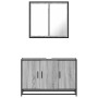 Set de muebles de baño 2 pzas madera contrachapada gris sonoma de , Muebles de baño - Ref: Foro24-3300893, Precio: 166,90 €, ...