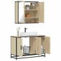Set de muebles de baño 2 pzas madera contrachapada roble Sonoma de , Muebles de baño - Ref: Foro24-3300891, Precio: 161,54 €,...