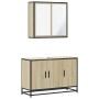 Set de muebles de baño 2 pzas madera contrachapada roble Sonoma de , Muebles de baño - Ref: Foro24-3300891, Precio: 161,54 €,...
