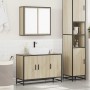 Set de muebles de baño 2 pzas madera contrachapada roble Sonoma de , Muebles de baño - Ref: Foro24-3300891, Precio: 161,54 €,...