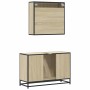 Set de muebles de baño 2 pzas madera contrachapada roble Sonoma de , Muebles de baño - Ref: Foro24-3300891, Precio: 161,54 €,...