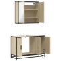 Set de muebles de baño 2 pzas madera contrachapada roble Sonoma de , Muebles de baño - Ref: Foro24-3300891, Precio: 161,54 €,...