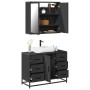 Juego de muebles de baño 2 pzas madera contrachapada negro de , Muebles de baño - Ref: Foro24-3300900, Precio: 199,00 €, Desc...