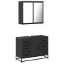 Juego de muebles de baño 2 pzas madera contrachapada negro de , Muebles de baño - Ref: Foro24-3300900, Precio: 199,00 €, Desc...