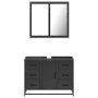 Juego de muebles de baño 2 pzas madera contrachapada negro de , Muebles de baño - Ref: Foro24-3300900, Precio: 199,00 €, Desc...