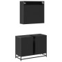 Juego de muebles de baño 2 pzas madera contrachapada negro de , Muebles de baño - Ref: Foro24-3300900, Precio: 199,00 €, Desc...