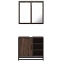 Set de muebles baño 2 pzas madera contrachapada marrón roble de , Muebles de baño - Ref: Foro24-3300909, Precio: 140,21 €, De...