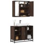 Set de muebles baño 2 pzas madera contrachapada marrón roble de , Muebles de baño - Ref: Foro24-3300914, Precio: 145,22 €, De...