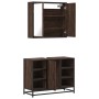 Set de muebles baño 2 pzas madera contrachapada marrón roble de , Muebles de baño - Ref: Foro24-3300914, Precio: 145,22 €, De...