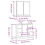 Set de muebles baño 2 pzas madera contrachapada marrón roble de , Muebles de baño - Ref: Foro24-3300914, Precio: 145,22 €, De...