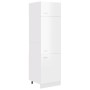 Armario de frigorífico madera ingeniería blanco brillo de vidaXL, Armarios de cocina - Ref: Foro24-802543, Precio: 193,56 €, ...