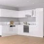 Armario de frigorífico madera ingeniería blanco brillo de vidaXL, Armarios de cocina - Ref: Foro24-802543, Precio: 189,89 €, ...