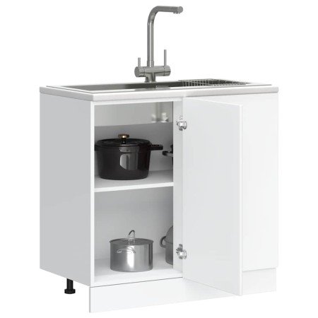 Mueble bajo de cocina Porto madera contrachapada blanca de , Armarios de cocina - Ref: Foro24-854298, Precio: 81,13 €, Descue...