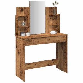 Tocador con espejo envejecida 96x39x142 cm de , Tocadores para dormitorios - Ref: Foro24-857011, Precio: 108,79 €, Descuento: %