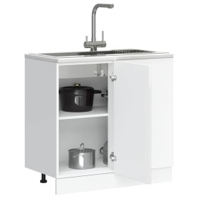 Mueble bajo de cocina Porto alto brillo blanco de , Armarios de cocina - Ref: Foro24-854300, Precio: 91,21 €, Descuento: %