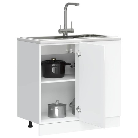 Mueble bajo de cocina Porto alto brillo blanco de , Armarios de cocina - Ref: Foro24-854300, Precio: 91,21 €, Descuento: %