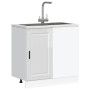 Mueble bajo de cocina Porto alto brillo blanco de , Armarios de cocina - Ref: Foro24-854300, Precio: 91,21 €, Descuento: %
