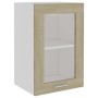 Armario colgante cristal madera ingeniería roble 40x31x60 cm de vidaXL, Armarios de cocina - Ref: Foro24-802508, Precio: 44,5...