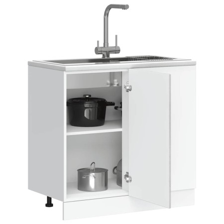 Mueble bajo de cocina porto gris cemento madera reconstituida de , Armarios de cocina - Ref: Foro24-854302, Precio: 80,13 €, ...