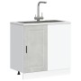 Mueble bajo de cocina porto gris cemento madera reconstituida de , Armarios de cocina - Ref: Foro24-854302, Precio: 80,13 €, ...