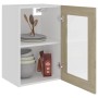 Armario colgante cristal madera ingeniería roble 40x31x60 cm de vidaXL, Armarios de cocina - Ref: Foro24-802508, Precio: 44,5...