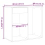 Armario de maquillaje madera roble artesanal 80x40x75 cm de , Armarios y almacenamiento - Ref: Foro24-857030, Precio: 76,06 €...