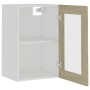 Armario colgante cristal madera ingeniería roble 40x31x60 cm de vidaXL, Armarios de cocina - Ref: Foro24-802508, Precio: 44,5...