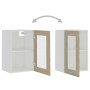 Armario colgante cristal madera ingeniería roble 40x31x60 cm de vidaXL, Armarios de cocina - Ref: Foro24-802508, Precio: 44,5...