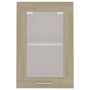 Armario colgante cristal madera ingeniería roble 40x31x60 cm de vidaXL, Armarios de cocina - Ref: Foro24-802508, Precio: 44,5...