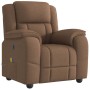 Sillón reclinable con masaje de tela marrón de , Sillones - Ref: Foro24-4015714, Precio: 244,52 €, Descuento: %