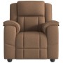 Sillón reclinable con masaje de tela marrón de , Sillones - Ref: Foro24-4015714, Precio: 244,52 €, Descuento: %