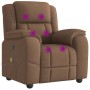 Sillón reclinable con masaje de tela marrón de , Sillones - Ref: Foro24-4015714, Precio: 244,52 €, Descuento: %