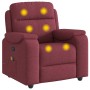 Sillón de masaje reclinable de tela color vino tinto de , Sillones - Ref: Foro24-4015693, Precio: 204,21 €, Descuento: %