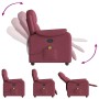Sillón de masaje reclinable de tela color vino tinto de , Sillones - Ref: Foro24-4015693, Precio: 204,21 €, Descuento: %