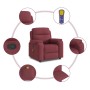 Sillón de masaje reclinable de tela color vino tinto de , Sillones - Ref: Foro24-4015693, Precio: 204,21 €, Descuento: %