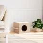Casa para gatos madera maciza pino 51x35x30 cm de , Mobiliario para gatos - Ref: Foro24-859304, Precio: 45,35 €, Descuento: %