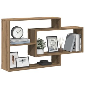 Estante de pared madera ingeniería roble artisian 104x20x58,5cm de , Estantes y estanterías - Ref: Foro24-855823, Precio: 55,...