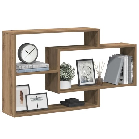Estante de pared madera ingeniería roble artisian 104x20x58,5cm de , Estantes y estanterías - Ref: Foro24-855823, Precio: 55,...