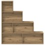 Estantería madera de ingeniería roble artisan 157x24x160 cm de , Librerías y estanterías - Ref: Foro24-855889, Precio: 114,43...