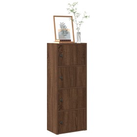 Estantería madera de ingeniería marrón roble 40x24x102 cm de , Librerías y estanterías - Ref: Foro24-860379, Precio: 76,25 €,...