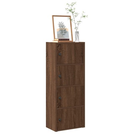 Estantería madera de ingeniería marrón roble 40x24x102 cm de , Librerías y estanterías - Ref: Foro24-860379, Precio: 76,25 €,...