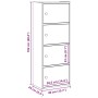Estantería madera de ingeniería marrón roble 40x24x102 cm de , Librerías y estanterías - Ref: Foro24-860379, Precio: 76,25 €,...
