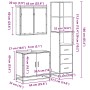 Juego de muebles de baño 3 pzas madera contrachapada negro de , Muebles de baño - Ref: Foro24-3301125, Precio: 253,77 €, Desc...