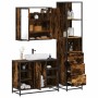 Set de muebles baño 3 pzas madera contrachapada roble ahumado de , Muebles de baño - Ref: Foro24-3301152, Precio: 232,99 €, D...