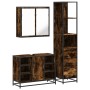 Set de muebles baño 3 pzas madera contrachapada roble ahumado de , Muebles de baño - Ref: Foro24-3301152, Precio: 232,99 €, D...