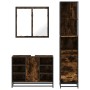 Set de muebles baño 3 pzas madera contrachapada roble ahumado de , Muebles de baño - Ref: Foro24-3301152, Precio: 232,99 €, D...