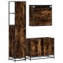 Set de muebles baño 3 pzas madera contrachapada roble ahumado de , Muebles de baño - Ref: Foro24-3301152, Precio: 232,99 €, D...