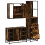 Set de muebles baño 3 pzas madera contrachapada roble ahumado de , Muebles de baño - Ref: Foro24-3301152, Precio: 232,99 €, D...