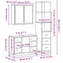 Set de muebles baño 3 pzas madera contrachapada roble ahumado de , Muebles de baño - Ref: Foro24-3301152, Precio: 232,99 €, D...