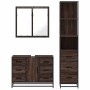 Set de muebles baño 3 pzas madera contrachapada roble marrón de , Muebles de baño - Ref: Foro24-3301144, Precio: 289,75 €, De...
